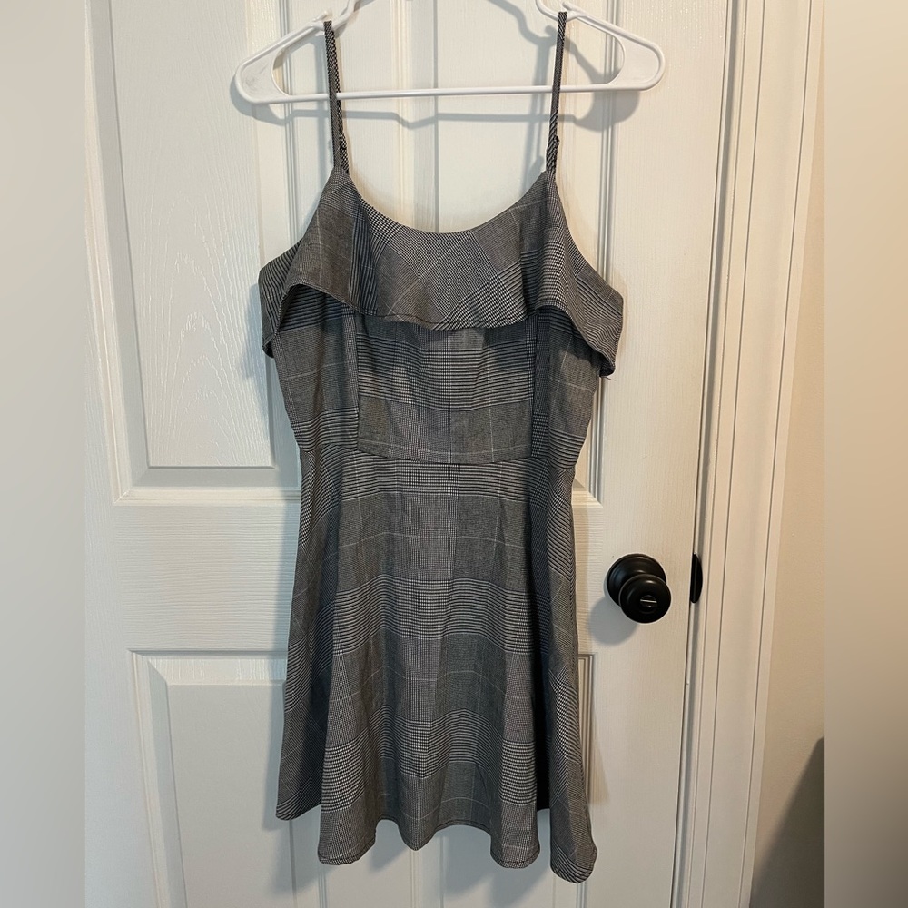 PLAID ADJUSTABLE STRAP DRESS